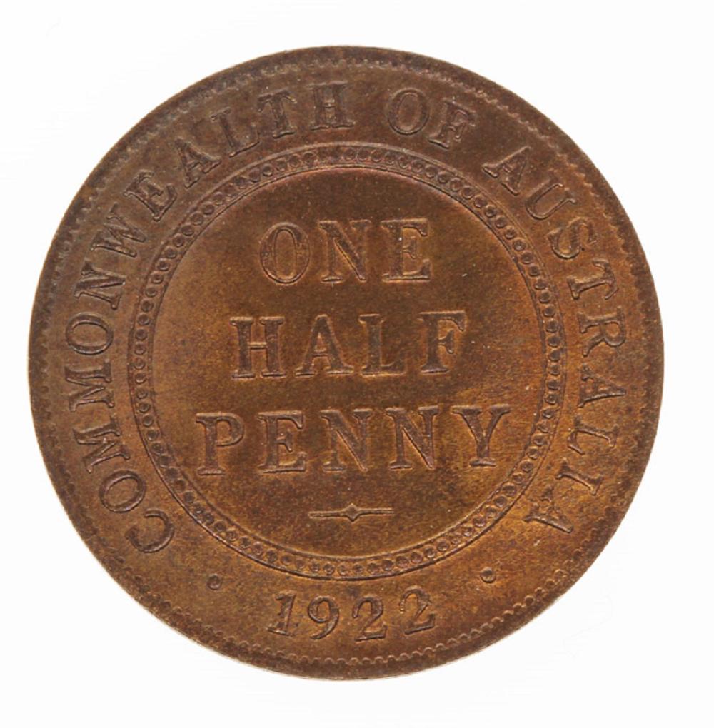 Australia. 1922 Halfpenny, ... image