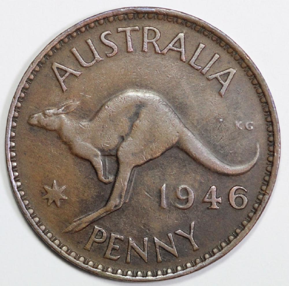 Australia. 1946 Penny, abou... image