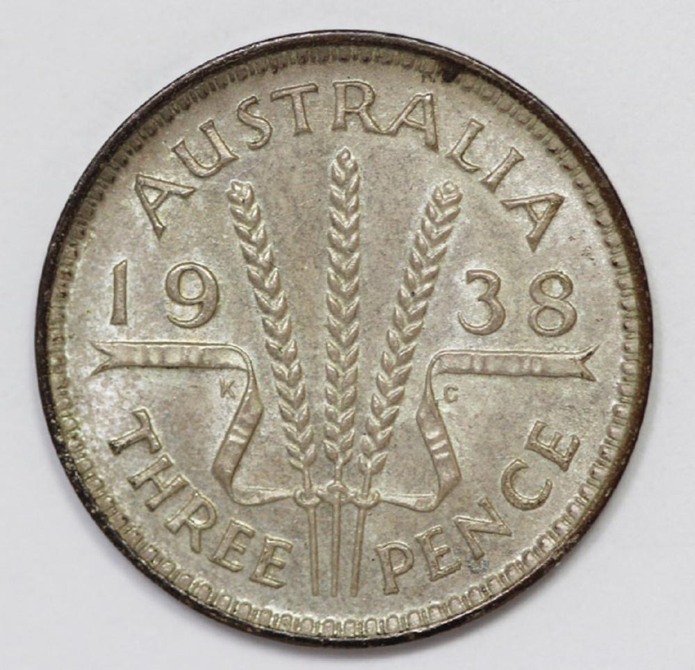 Australia. 1938 Threepence,... image