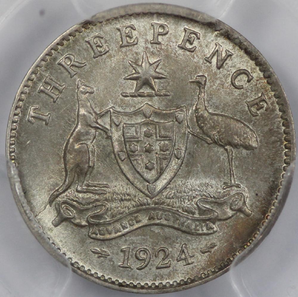 Australia. 1924 Threepence,... image