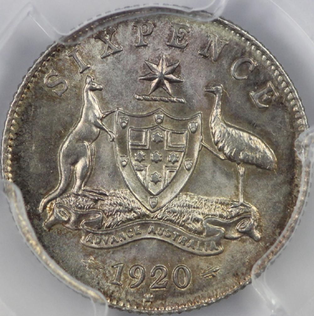 Australia. 1920 M Sixpence,... image