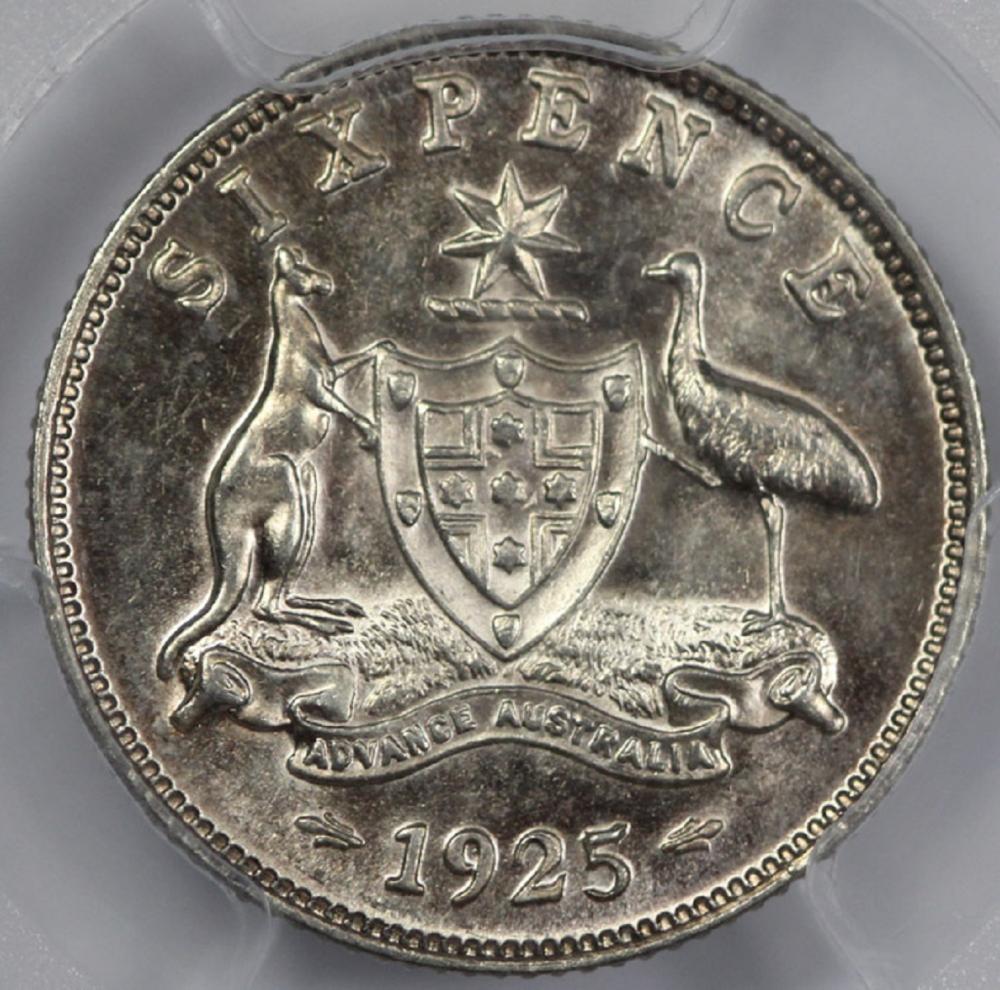 Australia. 1925 6d Sixpence... image