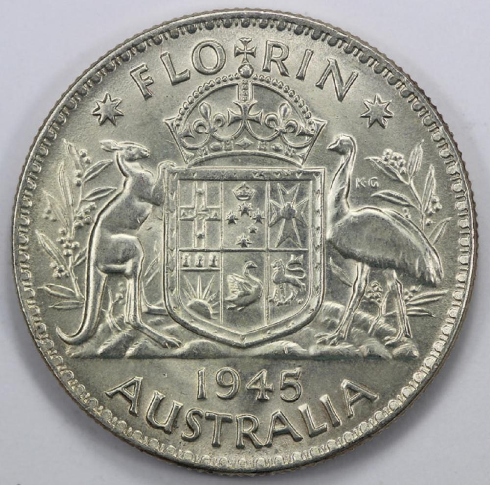 Australia. 1945 Florin, Unc... image