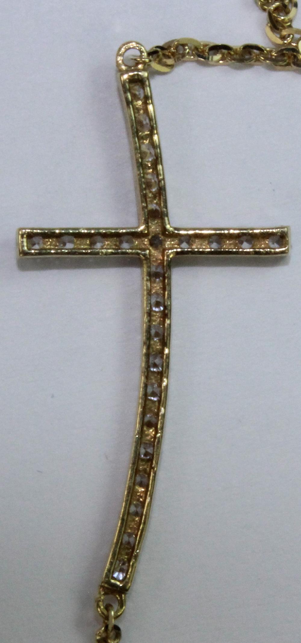 Gold Cross with attached Ch... image