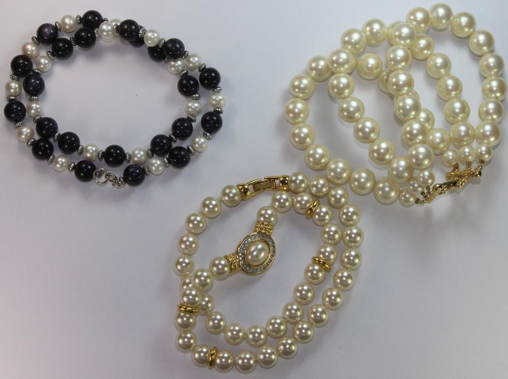 Faux Pearl Necklaces (3 items) image