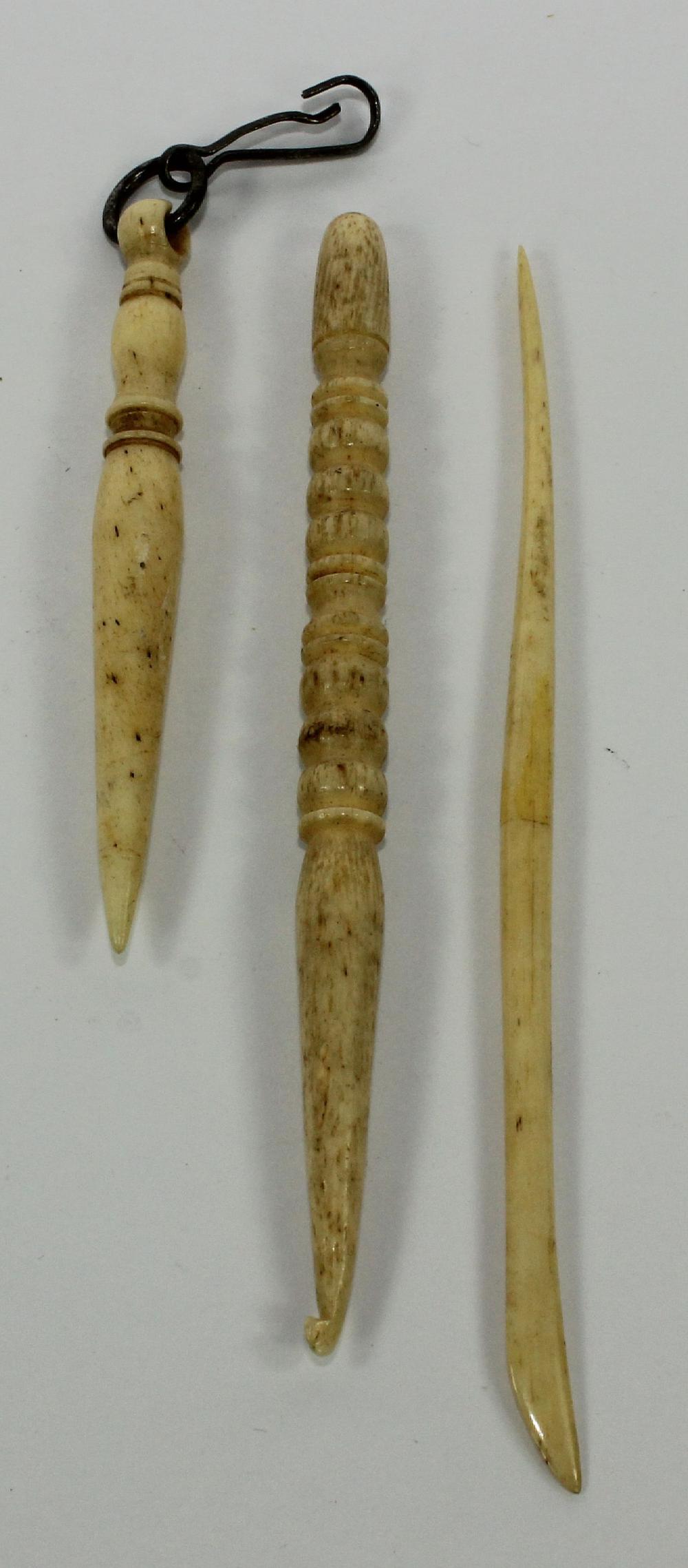 Antique Bone Sewing Tools (... image