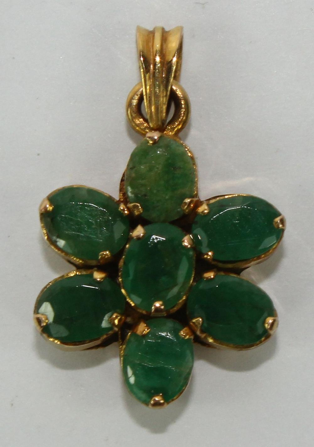 Emerald Cluster Pendant in ... image