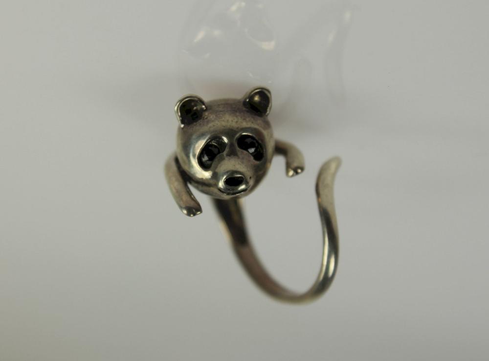 Chinese Panda Ring in Sterl... image