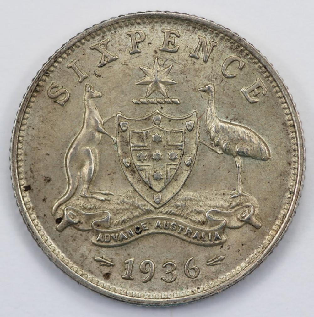 Australia 1936 Sixpence, Un... image