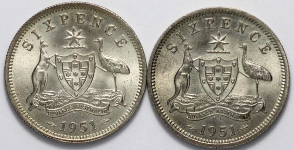 Australia 1951 PL Sixpence,... image