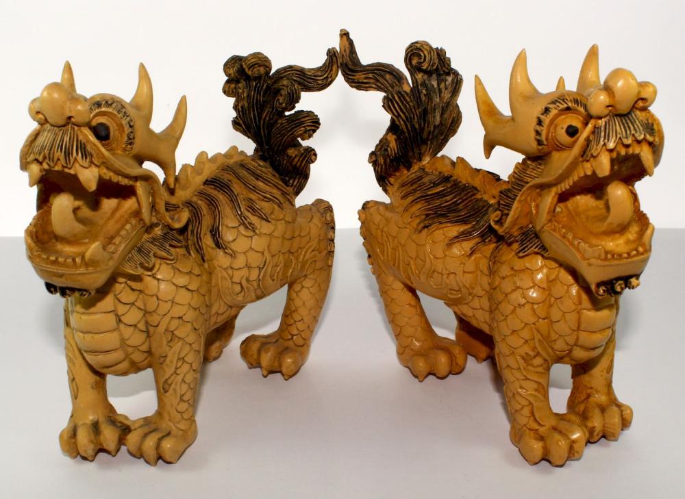 Chinese Foo Dogs in antique... image