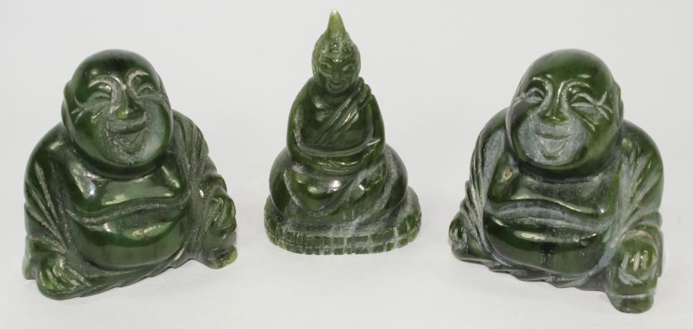 Buddhas in carved Greenston... image