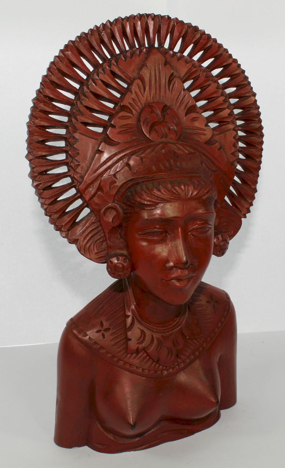 Red painted Resin Bust of a... image