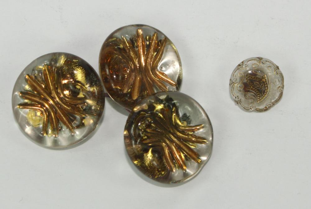 Vintage Glass Buttons (4 bu... image