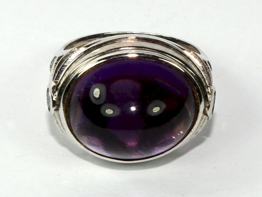 Modern Cabochon Amethyst Ri... image