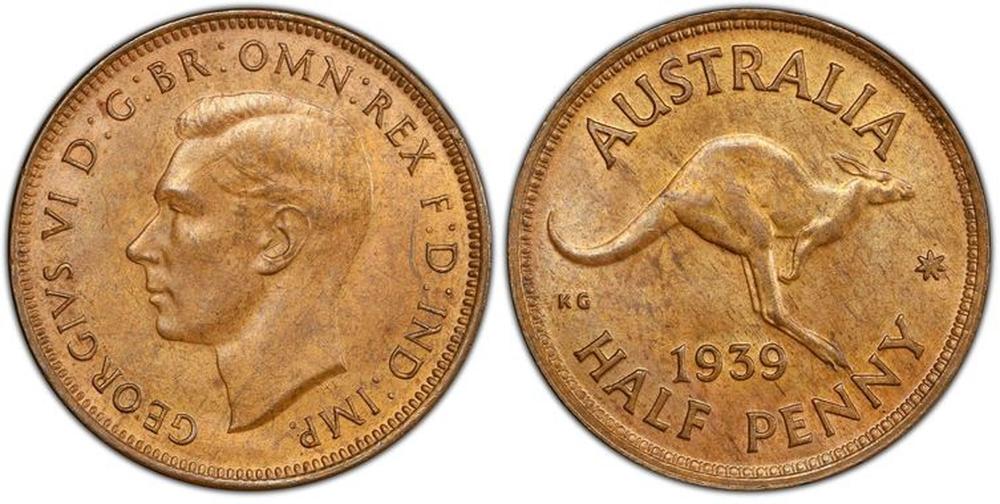 Australia 1939 'Roo' Halfpe... image