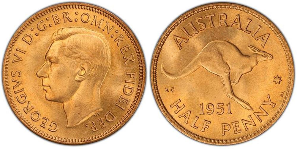 Australia 1951 PL Halfpenny... image