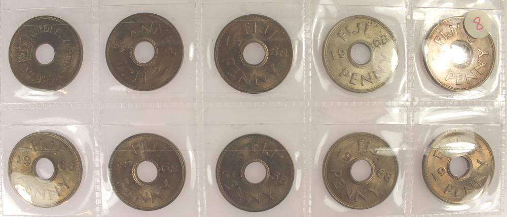 Fiji 1968 Pennies, Choice U... image