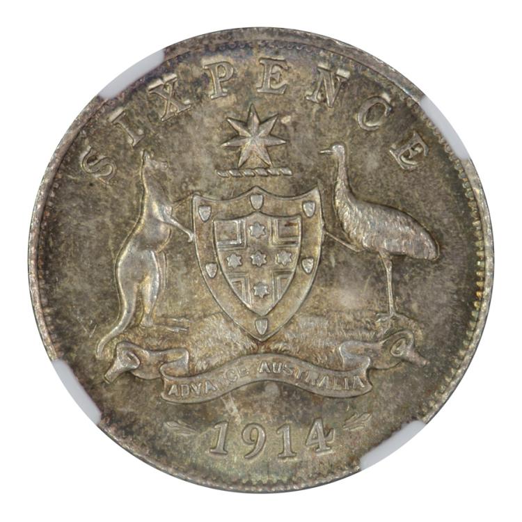 Australia 1914 Sixpence - N... image