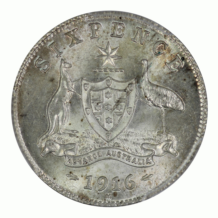 Australia 1916 M Sixpence -... image