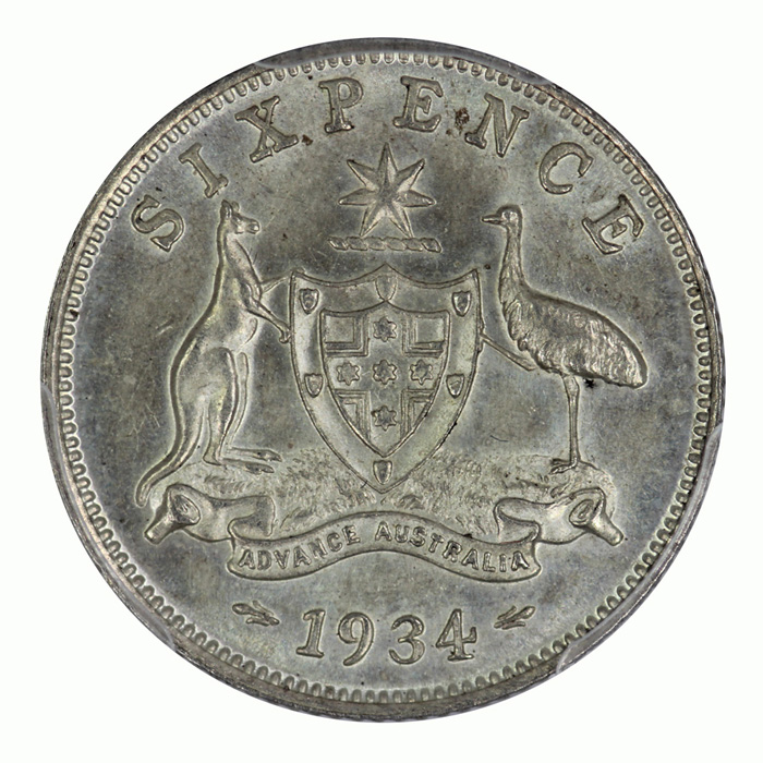 Australia 1934 Sixpence - P... image