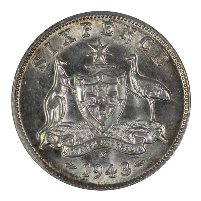 Australia 1943 S Sixpence, ... image