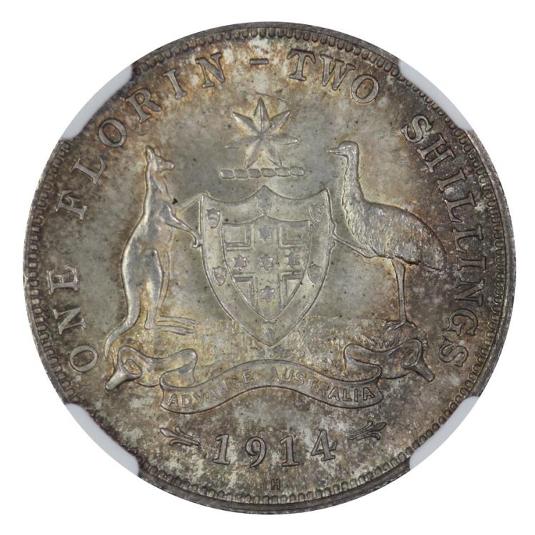 Australia 1914 H Florin - N... image