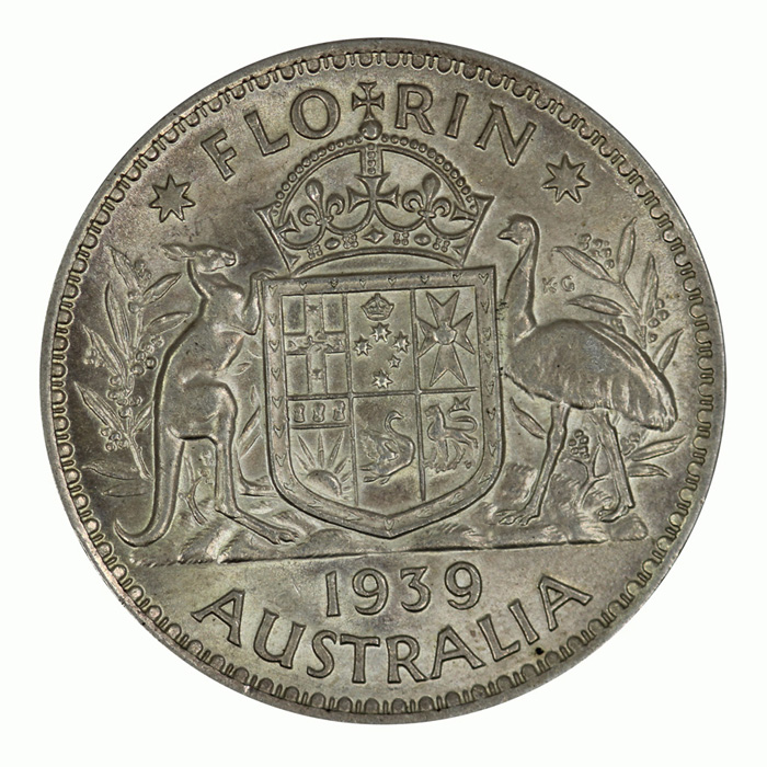 Australia 1939 Florin, good... image