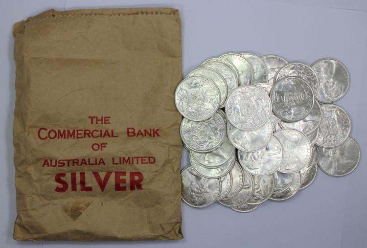 Australia 1966 Silver 50 Ce... image