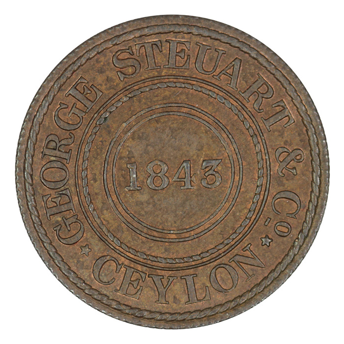 Ceylon 1843 Token - George ... image