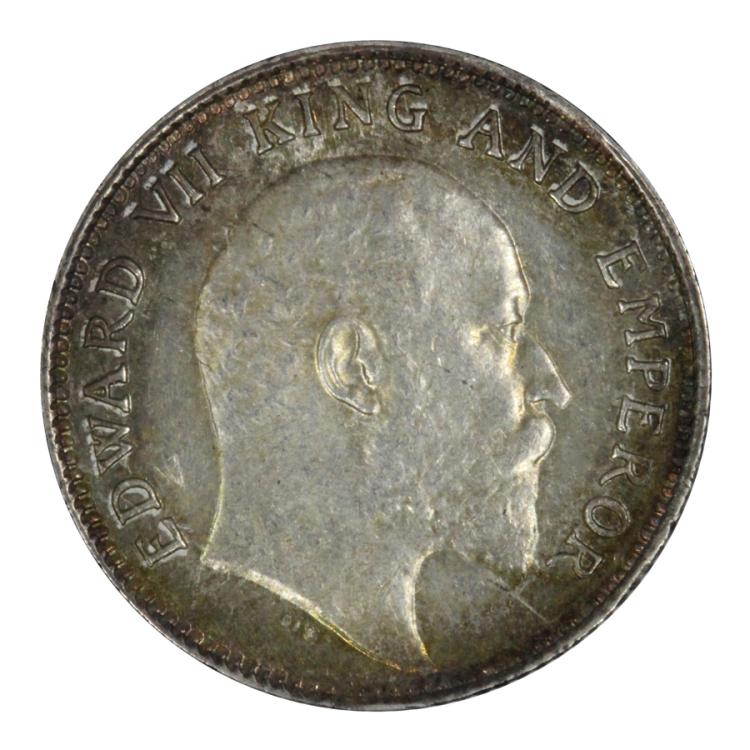 India 1906 C 1/4 Rupee, abo... image