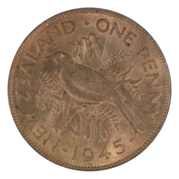 New Zealand 1945 Penny - PC... image