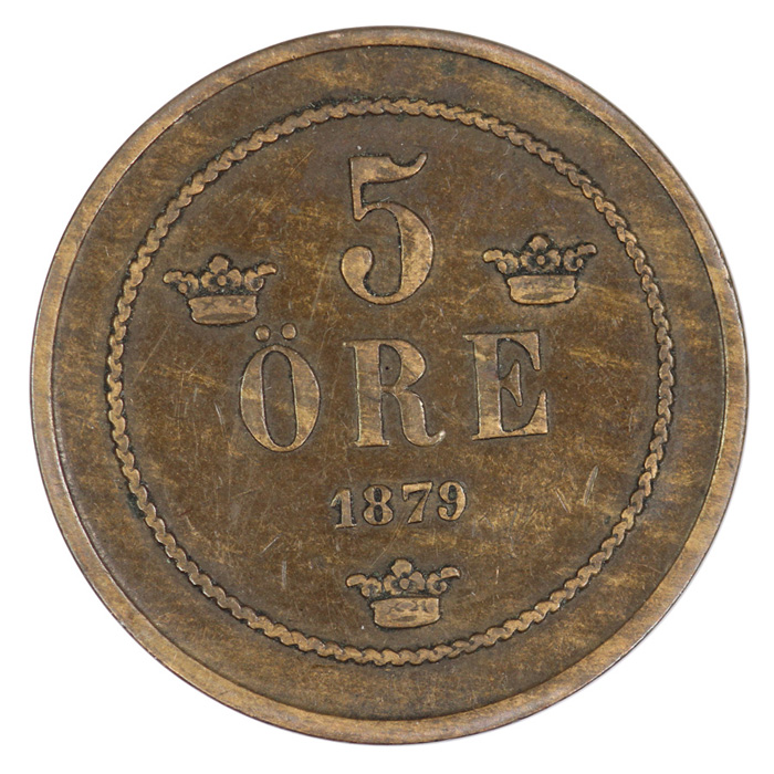 Sweden 1879 5 Ore, Extremel... image