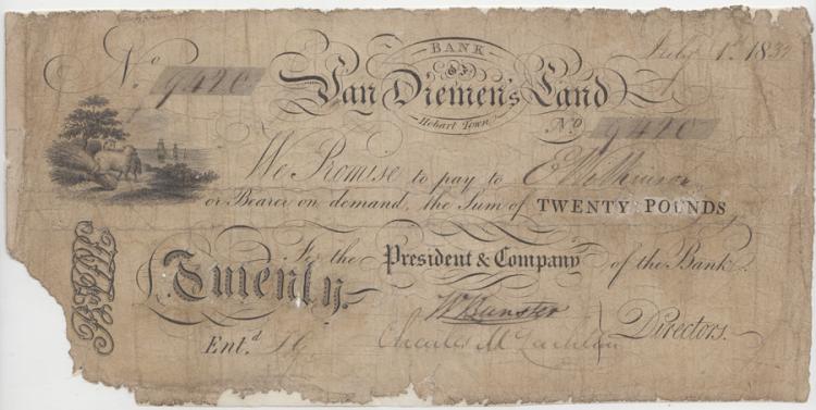 Bank of Van Dieman's Land £... image