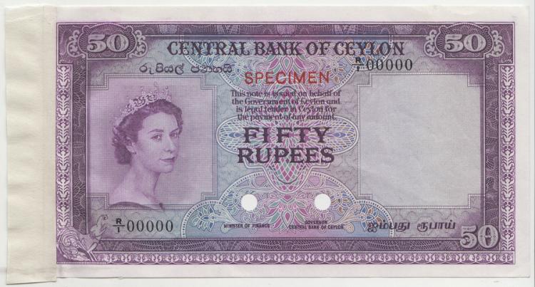 Ceylon 1952 ' Purple Colour... image