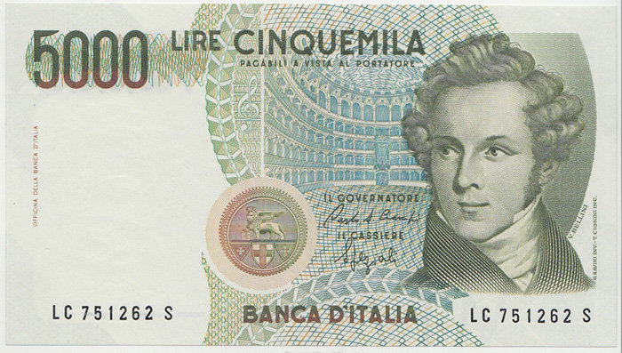 Italy (1985) 5000 Lire, Unc... image