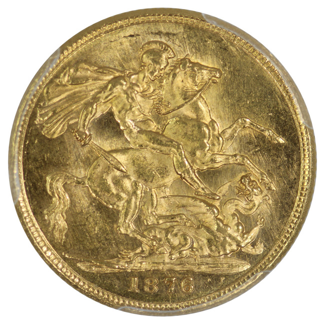 Australia 1876 M Sovereign ... image