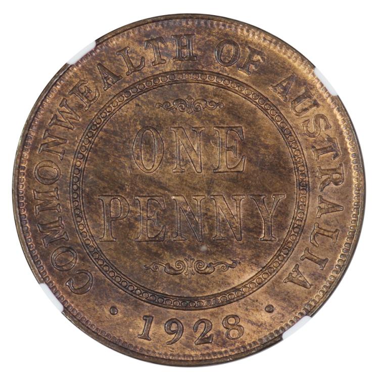 Australia 1928 Penny - NGC ... image