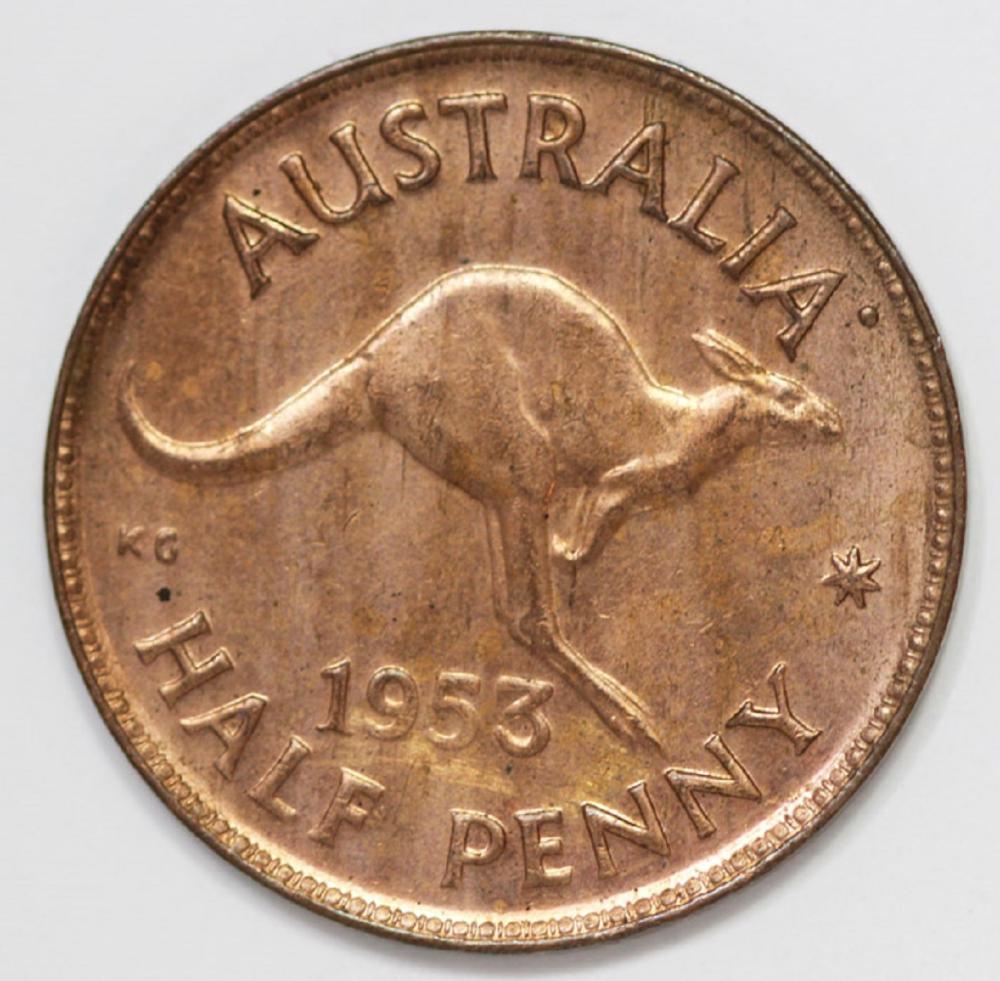 Australia. 1953 Halfpenny, ... image