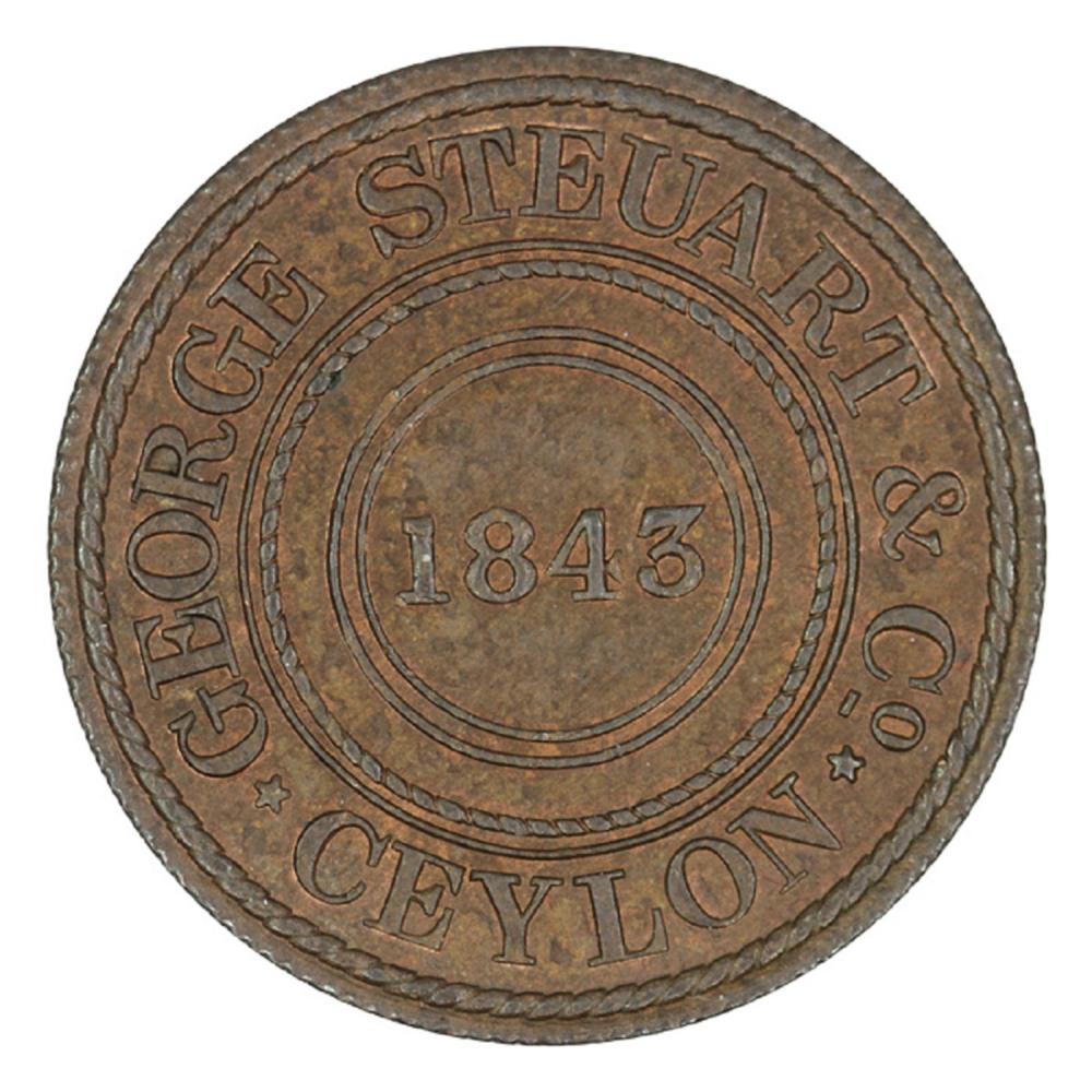 Ceylon. 1843 Token, 'Georg ... image