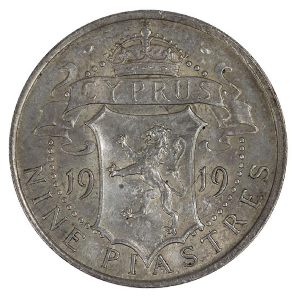 Cyprus. 1919 Nine Piastres,... image