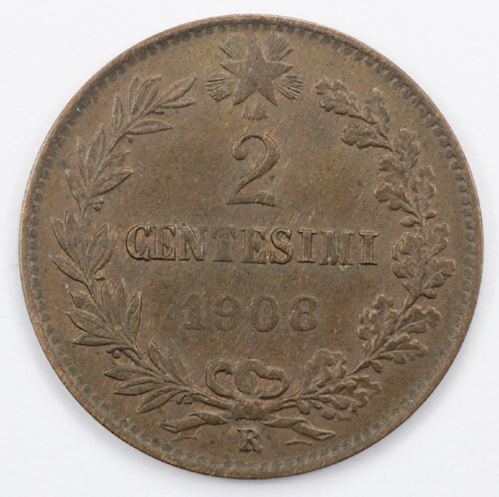 Italy. 1908 R 2 Centesimi, ... image