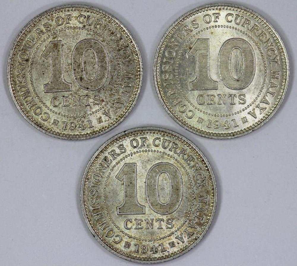 Malaya. 1941 10 Cent, Choic... image