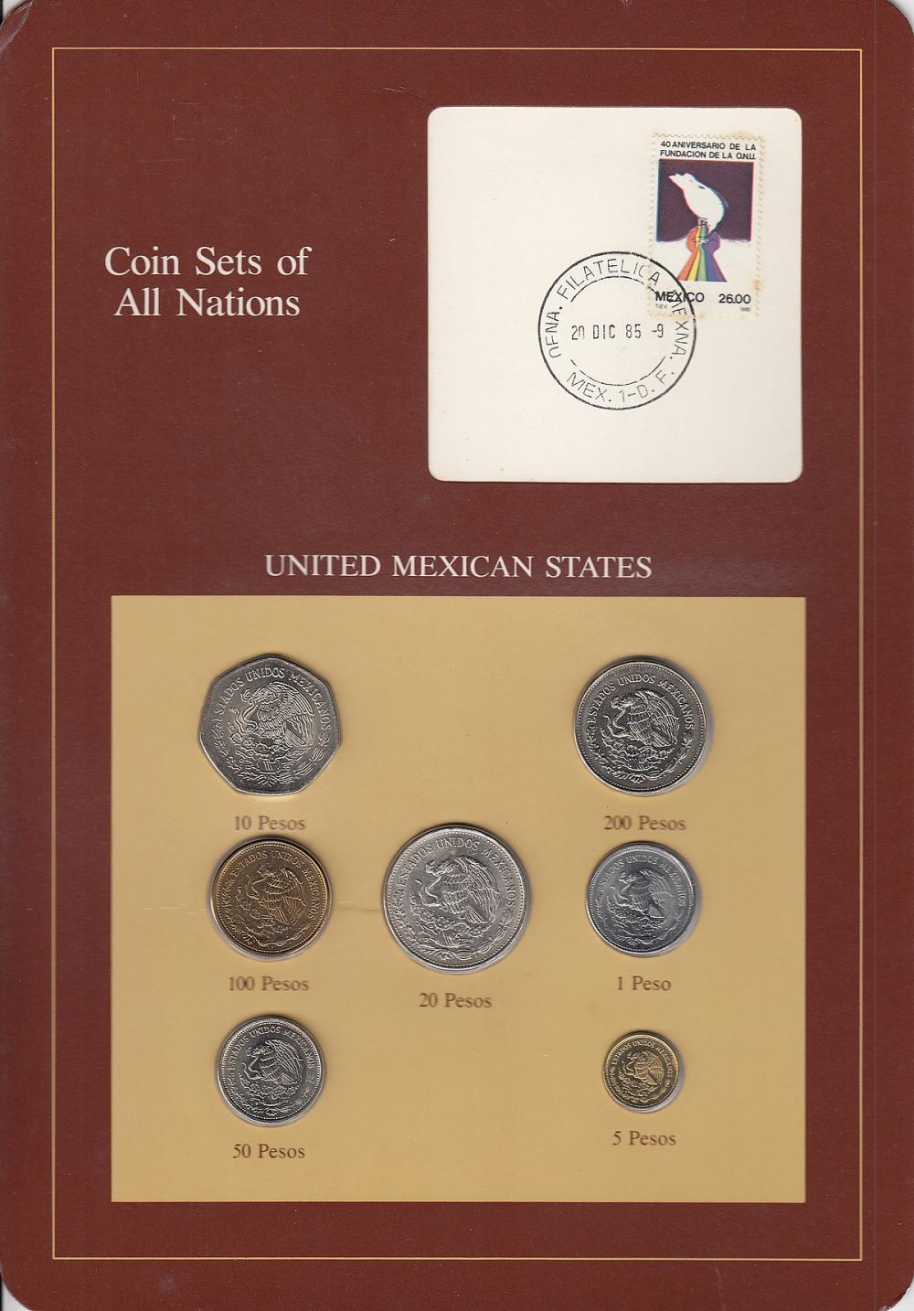 Mexico. 1984-5 1, 5, 10, 20... image