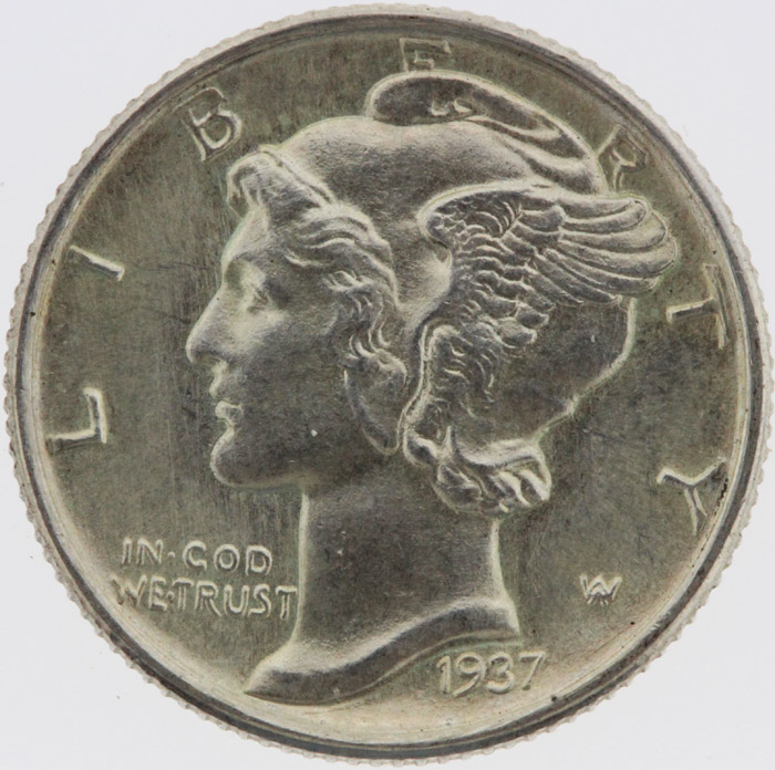 USA 1937 Dime, Uncirculated image