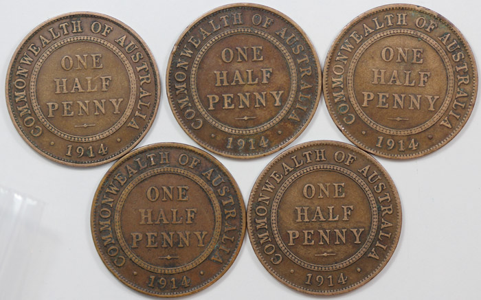 Australia 1914 Halfpennies,... image