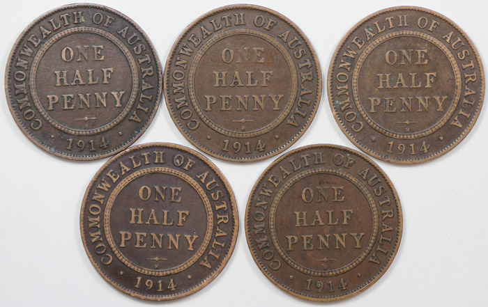 Australia 1914 H Halfpennie... image