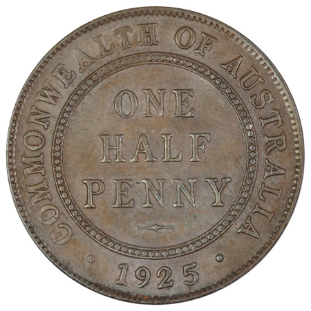 Australia 1925 Halfpenny, a... image