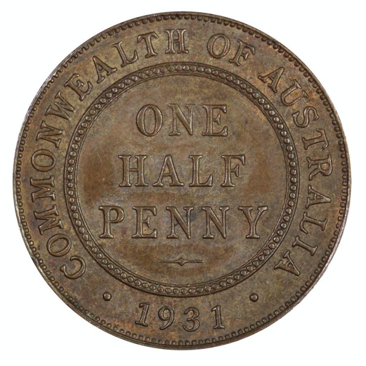 Australia 1931 Halfpenny, U... image