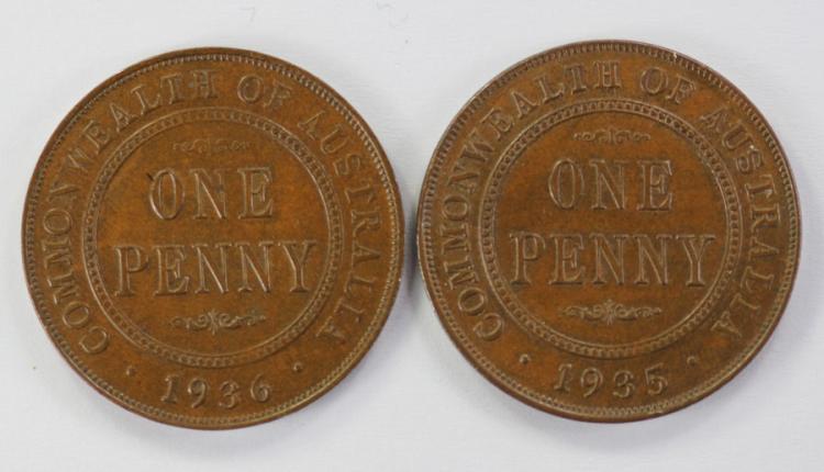 Australia 1935 & 1936 Penni... image